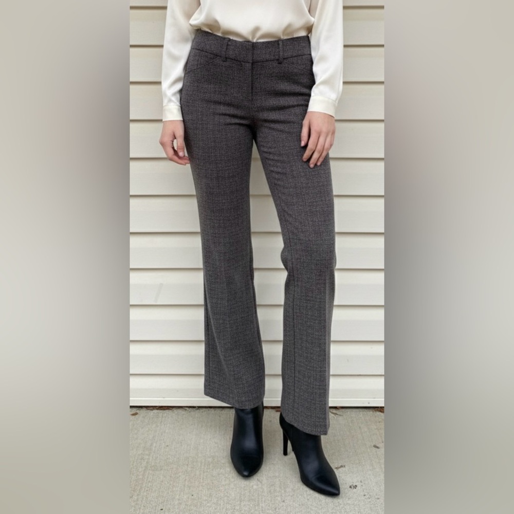 New York & Company 7th Avenue Suiting Pants Brown Tweed Straight Leg  Tall 0